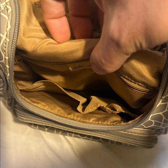 MultiSac Taupe Geometric Print Backpack - Picture 9 of 9